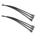 10.5 Inch 3 Way 4 Pin PWM Fan Splitter Cable For Computer ATX Case Cooling Fan.