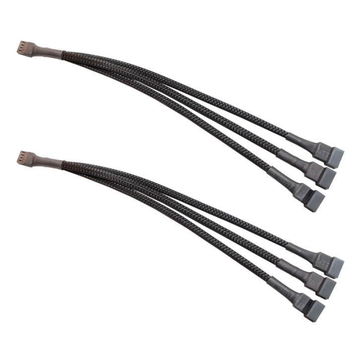 10.5 Inch 3 Way 4 Pin PWM Fan Splitter Cable For Computer ATX Case Cooling Fan