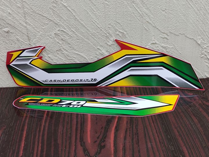 Honda CD-70 2023 Model Tanki Tappa Sticker Set - RED