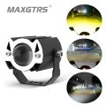 Motorcycle G15 Mini Driving Spot/Fog Light Dual Color Super High Beam Fog Lamp Car, Motorbike, Truck, Van LED (12.24 V, 15 W). 