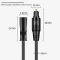 Byscoon Fiber Digital Toslink Extender Cable, Male to Female Optical Audio Extension Cable for Sound Bar/TV/PS4/Xbox.