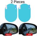 2 Pieces Car Side Mirrors Anti Fog Film 100mm x 150mm Size, Car Rear view Rainproof mirror film, Anti-Glare Side Mirror Window Film. 
