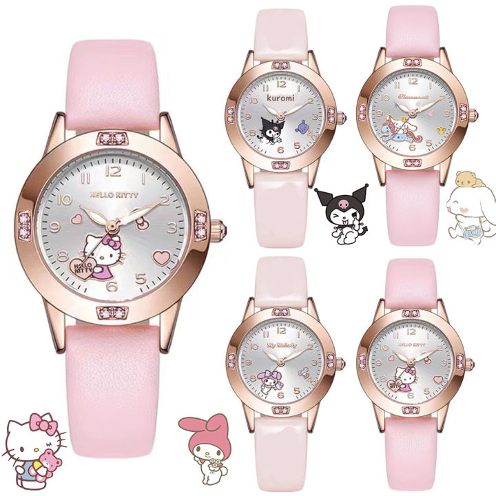 Sanrio Hello Kitty Watch Kuromi Cinnamoroll Kawaii Quartz Casual