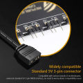 COOLCIRC ARGB Connector 1 To 10 Port Splitter Hub 5V 3Pin ARGB Case Fan Hub with Adhesive Base SATA Power for LED Fans Lights.