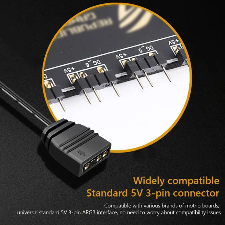 COOLCIRC%20ARGB%20Connector%201%20To%2010%20Port%20Splitter%20Hub%205V%203Pin%20ARGB%20Case%20Fan%20Hub%20with%20Adhesive%20Base%20SATA%20Power%20for%20LED%20Fans%20Lights%20-%20Image%205