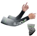 2023 new ice silk sleeve sunscreen cuff uv sun protection arm sleeve anti slip men women. 