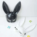 Black White Rabbit Bunny Mask Bunny Half Long Ears Masquerade Mask for Halloween Birthday Party Easter Costume Accessory. 