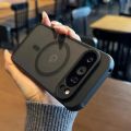 Fashion Matte Frosted Magnetic Phone Case for Google Pixel 10 9 Pro XL 8 7 A Pro Magnetic Charging Portable Wristband Back Cover.