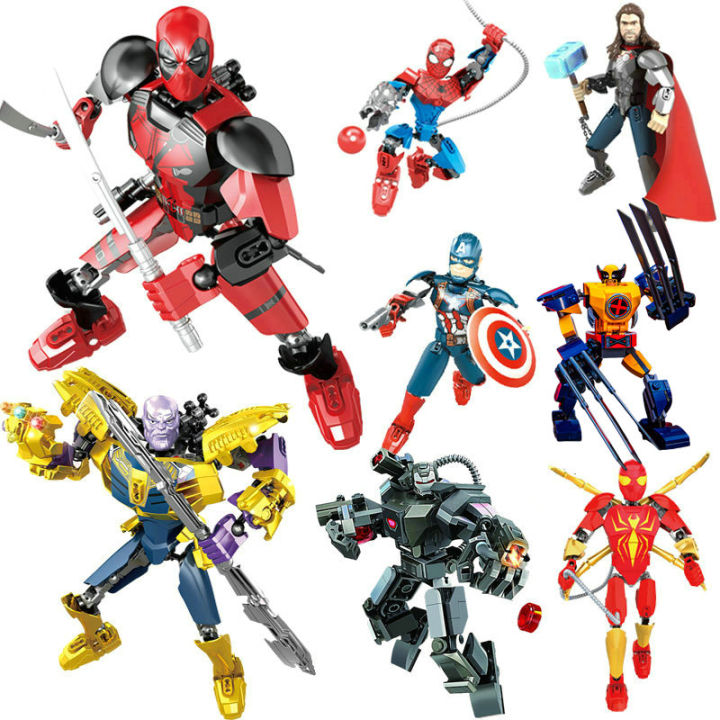 Hero Iron Big Assembly Figures Building Block Bricks Buildable Figure ...
