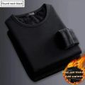 Winter Men's Thickening Velvet Warm Tops Men's Winter Long-sleeved Thermal Underwer Male Round Neck Fashion T-shirt M-5XL.