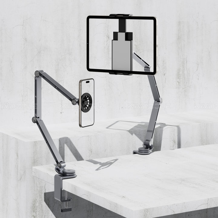Kimdoole%20Pad%20%20Tablet%20Kindle%20Tablet%20Desktop%20Adjustable%20Rotating%20Display%20Stand%20Magnetic%20Bed%20Phone%20Stand%20Clip%20Mount%20-%20Image%204