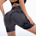 High Waist Butt Lift Shorts Women Seamless Tie Dye Shorts Gym Workout Running High Elastic Fashion Knit Slim Three Point Pants. 