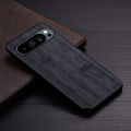 Case for Google Pixel 9 9a Pro XL 5G funda bamboo wood pattern Leather phone cover Luxury coque for Google Pixel 9 Pro case capa.