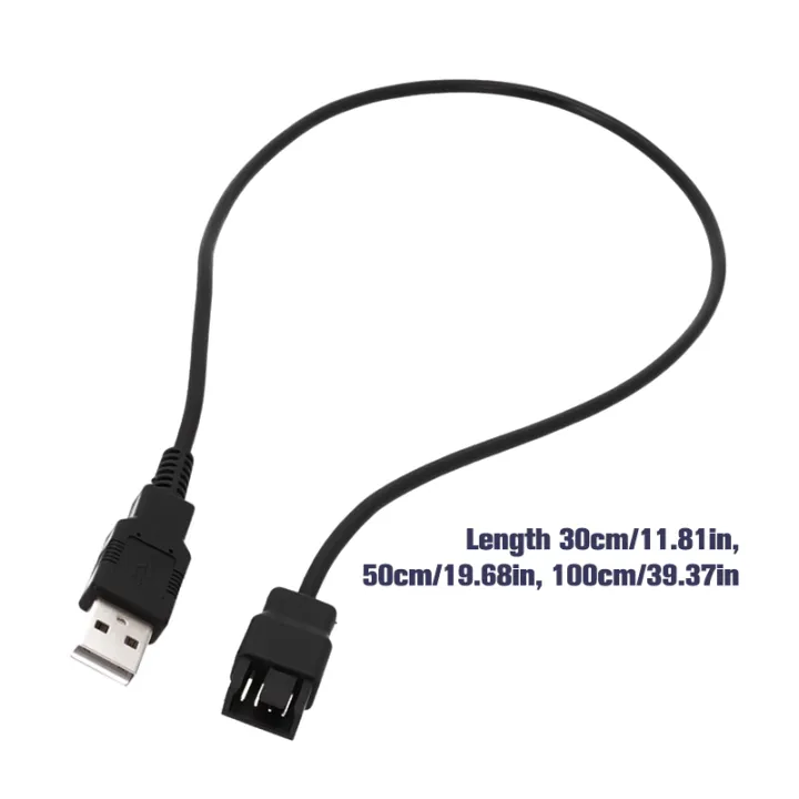 30/50/100CM%203/4%20Pin%20Fan%20To%20USB%20Adapter%20Cables%20Computer%20Pc%20Fan%20Power%20Cable%20Connector%20Adapter%20-%20Image%206