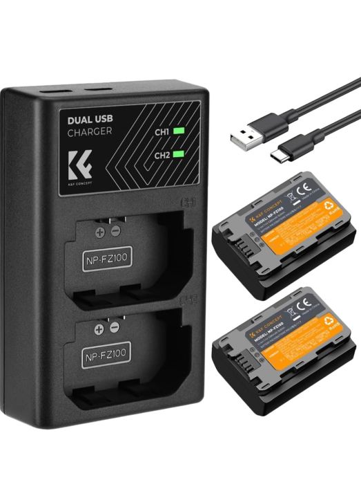 K&F%20Concept%20Sony%20NP-FZ100%202280mAH%20Battery%20and%20Charger%20Set%20for%20Sony%20A7iii,%20A7iv,%20A7C,%20A6700,%20A6600,%20ZV-E1,%20ZV-E10ii,%20FX3,%20FX30,%20A9,%20Alpha%209,%20Alpha%209S,%20A9S,%20A7R3,%20A7R4%20Sony%20Camera%20Batteries%20-%20Image%202