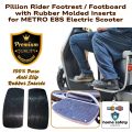 2 x Non Slip Rubber-Inserted Floorboard / Footpeg / Footrest / Footboard for Pillion Rider / Rear Passenger / Ladies for METRO Yadea Electric Motorbike / E-Scooters - E8S PRO / E8S 200. 