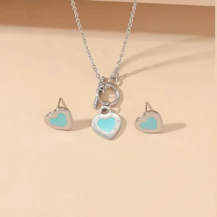 Fashion%20Blue%20Heart%20%20OT%20Buckle%20Necklace%20Tiny%20Stud%20Earrings%20Set%20Women's%20Charming%20Delicate%20Silver%20Color%20Jewelry%20-%20Image%203