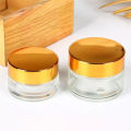 Frosted Glass Jar Golden and Silver Cap 20g and 50g Refillable Ontiment Bottles Empty Cosmatics Jar Pot for Eye Shadow Face Cream Face Mask Container. 