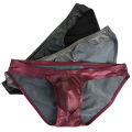 Male's Briefs Faux Leather Jockstrap Stretch Briefs Pouch Panties Underwear Low Waist Soft Male Underpants.