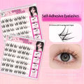 QSTY Self Adhesive Eyelashes Clusters kit Press on Lashes No Glue Need Soft Lash Clusters Kit Reusable Self Adhesive Lashes with. 