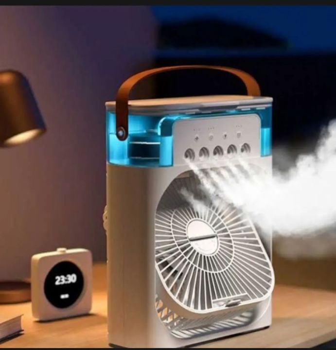 Portable Desktop Air Conditioner USB Mini Air Cooler Fan Water Cooling Fan with 3 Speed Spray Humidifier Purifier for Car HomeLow Stock arrow.