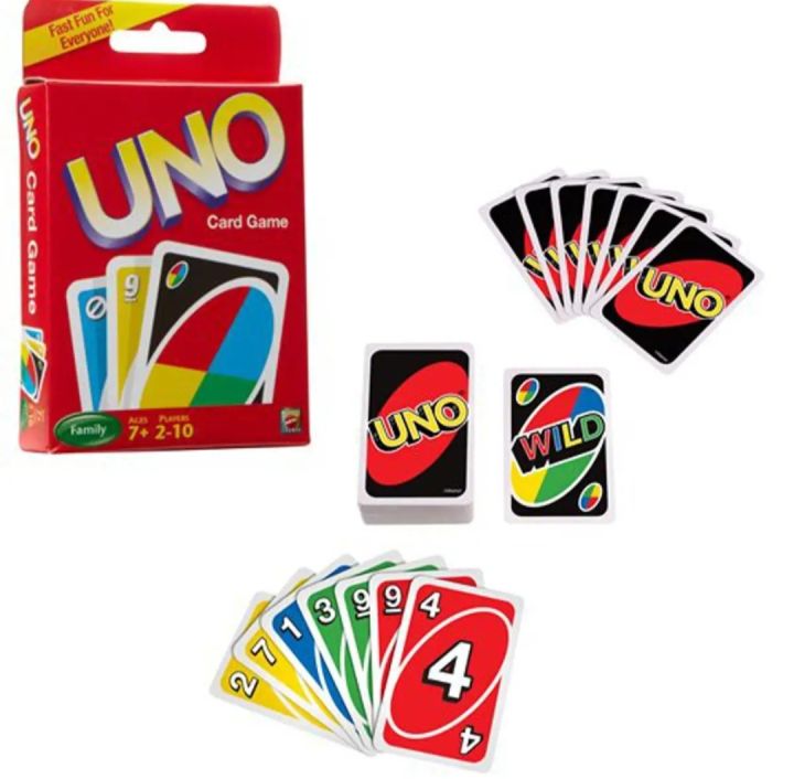 UNO card game play multi colour