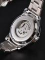 Men automatic watch business date mechanical watches waterproof stainless steel luminous minimalist  for you. 
