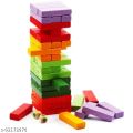 Wood Block Mini Jenga 54 Pcs Stacking Mini Tower. 