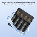 18650 Battery Charger For 18350 26650 16340 14500 18500 1/2/4 Slots 18650 Lithium Battery Holder Universal USB Smart Charger. 