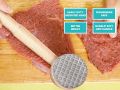 1 Pc 250g Heavy Duty Kitchen Meat Tenderizer Mallet Steak Chicken Hammer Tools. 