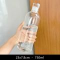 700ml Time scale cup food grade handy cup high temperature resistant plastic student summer couple water cup transparent portable cup. - water bottle. 