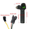 Ebike Full Twist Throttle Grip With Battery Meter Compatible With Ridstar Q20/Q20Lite/Q20Pro/H20/H26Pro/H20 Pro Electric Bike 48. 