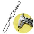 DNDYUJU 20pcs Stainless Fishing Barrel Rolling Swivels Snap High Strength Clip Lure Fishing Connector Fishing Accessories.