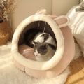 Winter Cute and Warm Cat/Dog House Foldable and Washable Puppy Cave Sofa Pet Bed House Suitable for Small and Medium Sized Dogs. 