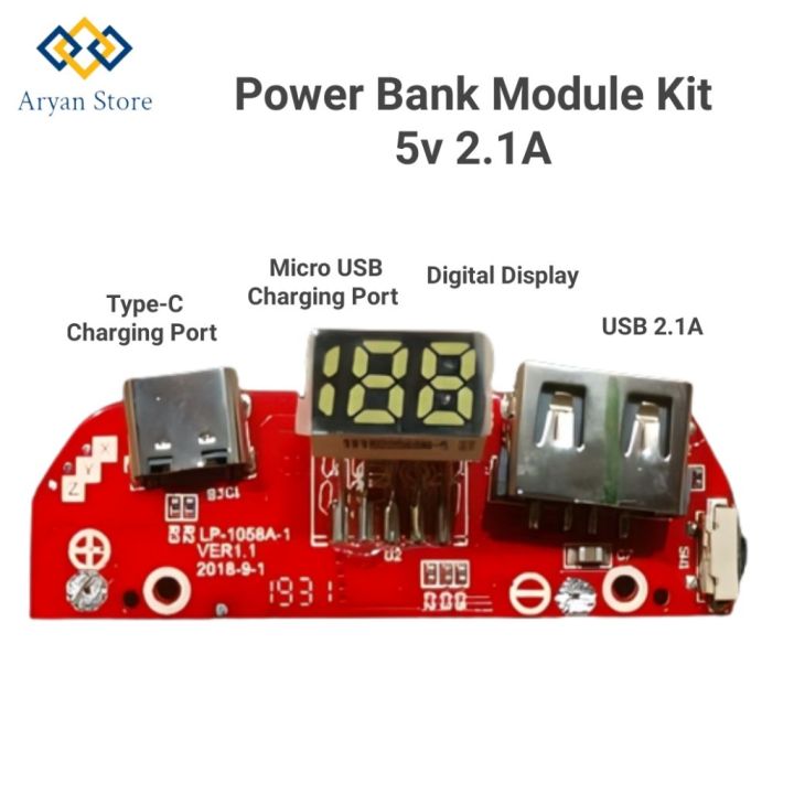 5v 2A / 1A Power Bank Module kit Circuit