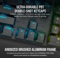 Corsair K100 RGB Gaming Keyboard — Optical-Mechanical OPX Switch | AXON 4000Hz Hyper-Processing | Dynamic Per-Key RGB + 44-Zone LightEdge | PBT Keycaps | iCUE Control Wheel | Ultra-Fast PC Gaming Keyboard | Black. 