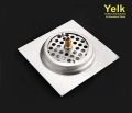 Yelk DRPOP248H Invisible Pop Up Square SUS 304 Stainless Steel Toilet Floor Trap, Shower Drain, Bathroom Floor Drain, Hy. Quality Aprox Net Wt. 400-425 Gm. with Brass Pop Up Nozzle| 6x6 Inches| Chrome. 