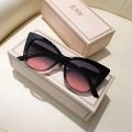 Women's cat's eye box simple gradient color matching Sunglasses-Joker fashion glasses.