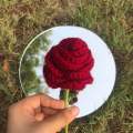 Crochet Handmade Artificial Flowers: Rose, Sunflower, Tulip, Lavender. Customised In Any Colour. For Home Decor, 1 Piece. Valentines Day DIY Bouquet. 