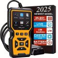 2024 V519 Professional OBD2 Scanner - USB-powered, real-time data diagnostic tool for checking engine lights in most cars. 