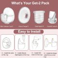 Two Full Sets Breast Pump Parts with 24mm Flange Compatible with Lansinoh Discreet Duo/NCVI/Nuliie S32 Breast Pump Replacement. 