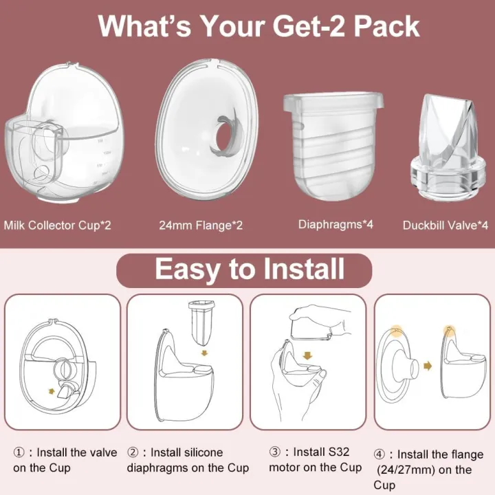 S32%20Full%20Sets%20Breast%20Pump%20Parts%20with%2024/27mm%20Flanges%20Compatible%20with%20NCVI/Nuliie%20S32%20Breast%20Pump%20Replacement%20Parts%20-%20Image%203