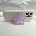 4mm Acrylic Solid Color Transparent Flower Mobile Phone Holder Creative Lazy Desktop Support Back Sticker Mobile Phone Ring. 