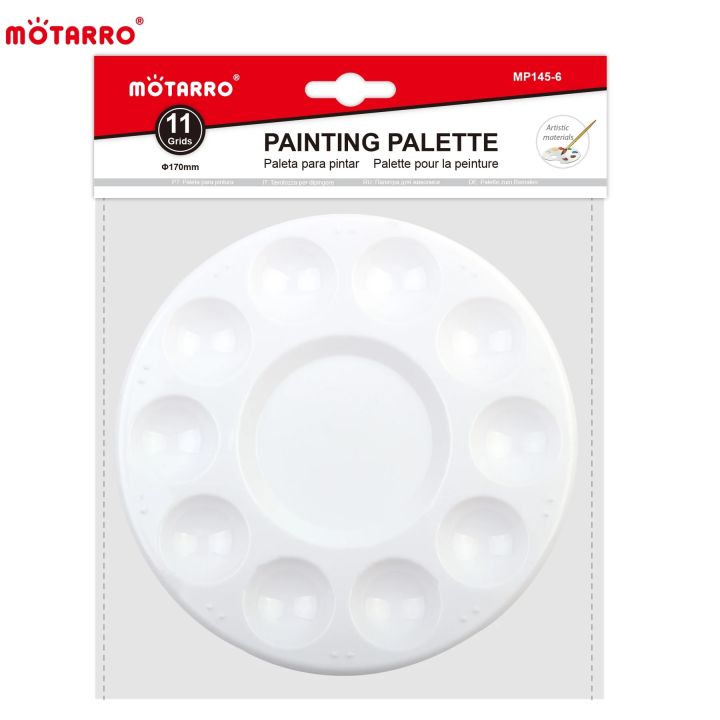 MOTARRO 1Pcs Round Plastic Palette Art Alternatives Paint Tray Artist