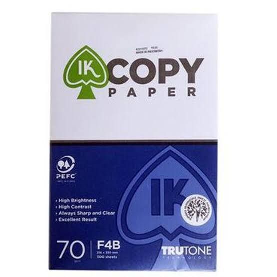 IK Legal Size Paper 70g - F4B (8.50" x 13") - 1 Ream (500 Sheets)