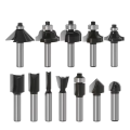 12pcs 6mm Shank Router Bit Set Trimming Straight Milling Cutter for Wood Bits  Carbide Cutting Woodworking. 