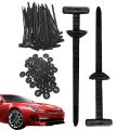 100/20PCS Nylon Universal Cable Ties Buckles Plastic Flange Zipper Straps Heavy-Duty Self-Locking Bracket Clamp Car. 