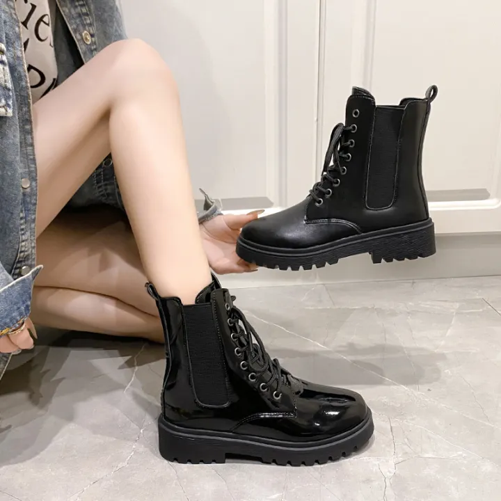 2024%20Spring%20New%20Women's%20Shoes%20Comfortable%20Fashion%20Boots%20Women's%20Short%20Boots%20Mid-Heel%20Thick%20Heel%20Round%20Toe%20Chelsea%20Boots%20-%20Image%206
