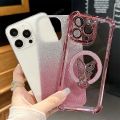Plating Butterfly Ring Holder Phone Case for   S25 S24 S23 Ultra Plus FE A56 A36 A26 A16 A06 A55 35 25 15 05S Cover. 