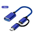 Type-c Android Two-in-one OTG Android USB3.0 U Disk Adapter Cable Mobile Phone Charging Cable USB Cable. 